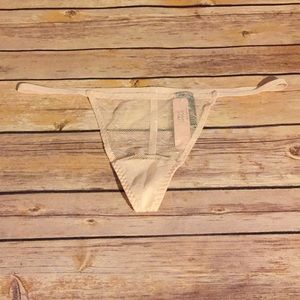 NWT Victoria’s Secret Mesh Light Pink Thong